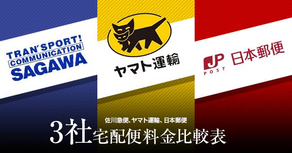 比較してみた ゆうパック 飛脚宅配便 宅急便 3社宅配料金を徹底比較 Ecのミカタ