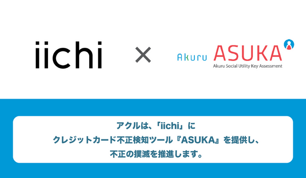 アクル、iichiへのクレジットカード不正検知・認証システム「ASUKA」導入事例を公開！