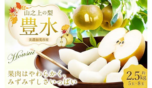 【岐阜県美濃加茂市のふるさと納税】梨の名産地・山之上地区から直送！4種類の旬の梨 各種2.5kgを受付中